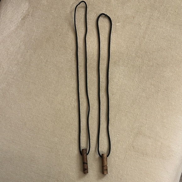 Black and Brown Wooden Pendant Necklaces - Picture 1 of 5